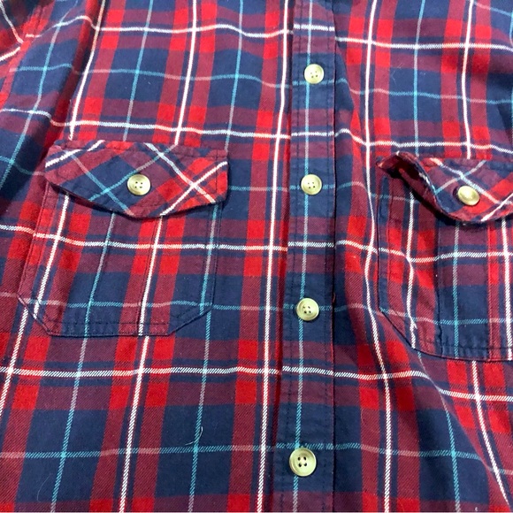🔥UPCYCLED -21MEN-FLANNEL BUTTON DOWN🔥MEASUREMENTS IN PICS🔥 - Picture 7 of 15